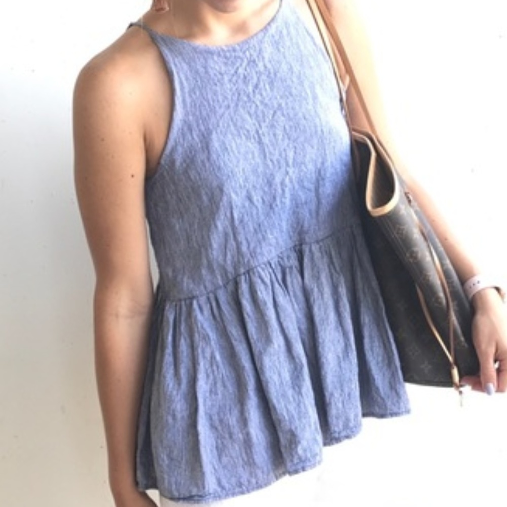 BP Peplum Halter Top